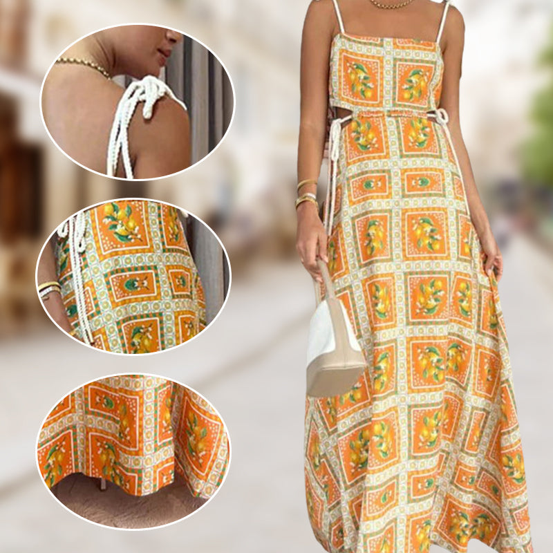 Bedrucktes Maxikleid für Damen