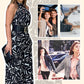 Jumpsuits mit weitem Bein und ärmellosem Print für Damen