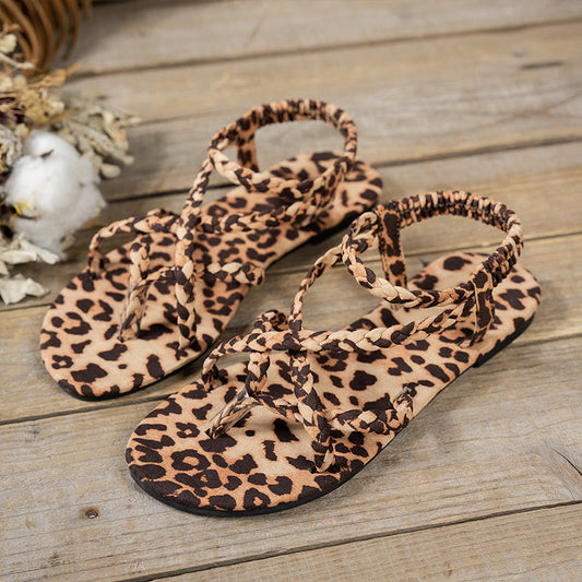 Retro-Leopardenmuster Damen-Sandalen für Strand & Stadt✨✨👡