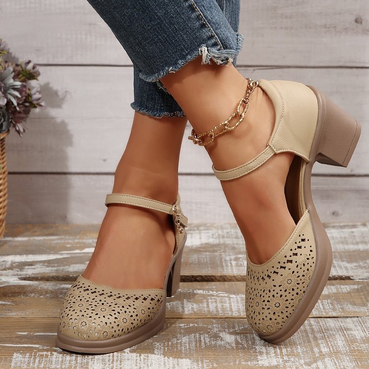 Retro-Mesh-Sandalen für Damen