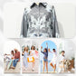 Elegantes Set aus Bluse und Hose mit Blumendruck und weitem Bein für Damen