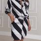 2-teiliges Button-Down-Shirt- und Minirock-Set für Damen