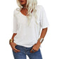 👕🔥 Unifarbenes Damen-T-Shirt mit V-Ausschnitt – 50% RABATT! Weich, atmungsaktiv & perfekt für Alltag, Büro & Freizeit 🌿