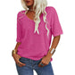 👕🔥 Unifarbenes Damen-T-Shirt mit V-Ausschnitt – 50% RABATT! Weich, atmungsaktiv & perfekt für Alltag, Büro & Freizeit 🌿