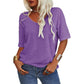 👕🔥 Unifarbenes Damen-T-Shirt mit V-Ausschnitt – 50% RABATT! Weich, atmungsaktiv & perfekt für Alltag, Büro & Freizeit 🌿