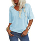 👕🔥 Unifarbenes Damen-T-Shirt mit V-Ausschnitt – 50% RABATT! Weich, atmungsaktiv & perfekt für Alltag, Büro & Freizeit 🌿