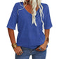 👕🔥 Unifarbenes Damen-T-Shirt mit V-Ausschnitt – 50% RABATT! Weich, atmungsaktiv & perfekt für Alltag, Büro & Freizeit 🌿