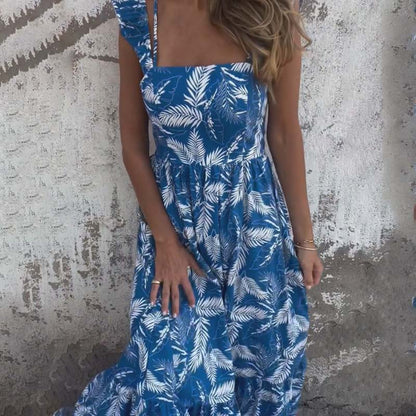 Bedrucktes ärmelloses Maxikleid für Damen