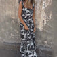 Bedrucktes ärmelloses Maxikleid für Damen