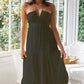 Elegantes Damen-Kleid mit Spaghettiträgern, sexy tiefem V-Ausschnitt
