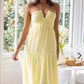 Elegantes Damen-Kleid mit Spaghettiträgern, sexy tiefem V-Ausschnitt