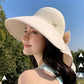 🌞Summer Sun Essentials 👒Großer hohler Hut mit abnehmbarem Halstuch