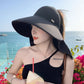 🌞Summer Sun Essentials 👒Großer hohler Hut mit abnehmbarem Halstuch