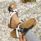 Damen-Sommersandalen mit verstellbarem Kreuzriemen