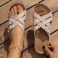 Damen-Sommersandalen mit verstellbarem Kreuzriemen