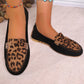 Patchwork-Loafer mit Leopardenmuster für Damen