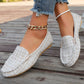 Patchwork-Loafer mit Leopardenmuster für Damen