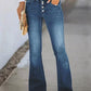 🔥🔥90ER VINTAGE-JEANS MIT KNOPFLEISTE UND AUSGEFRAGTER HOHER TAILLE