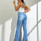🔥🔥90ER VINTAGE-JEANS MIT KNOPFLEISTE UND AUSGEFRAGTER HOHER TAILLE