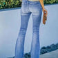 🔥🔥90ER VINTAGE-JEANS MIT KNOPFLEISTE UND AUSGEFRAGTER HOHER TAILLE