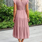 Lässiges, kurzes Midikleid für Damen im Sommer