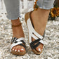 Damen-Sommersandalen mit verstellbarem Kreuzriemen