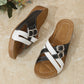 Damen-Sommersandalen mit verstellbarem Kreuzriemen