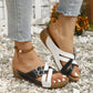 Damen-Sommersandalen mit verstellbarem Kreuzriemen