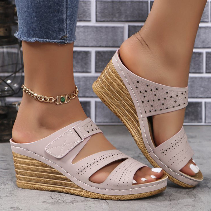 Offene Zehen-Slip-On-Keilsandalen für Frauen🌟🌟