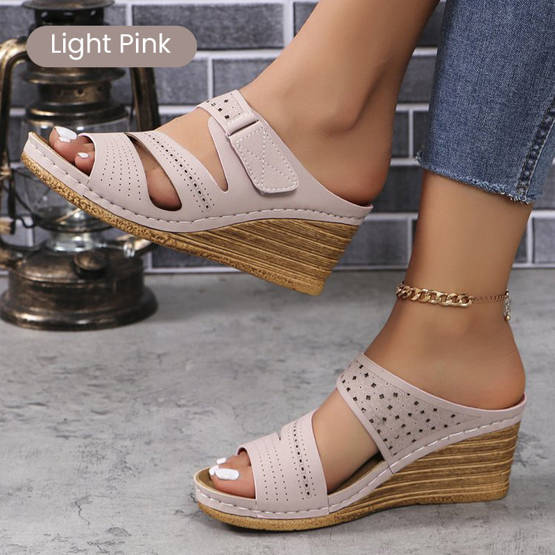 Offene Zehen-Slip-On-Keilsandalen für Frauen🌟🌟