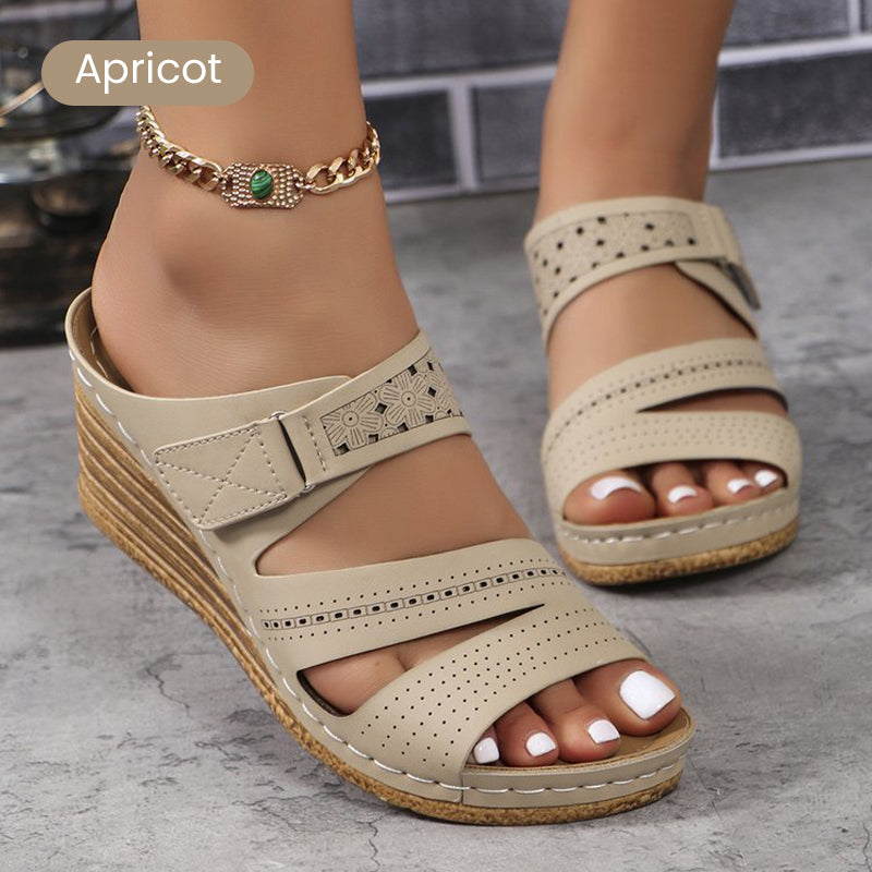 Offene Zehen-Slip-On-Keilsandalen für Frauen🌟🌟