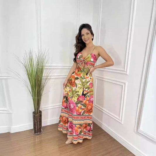 Damen Neckholder Ärmellos Rückenfrei Schlank Sexy Strandkleider