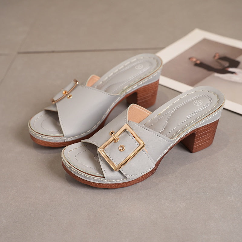Elegante, bequeme, atmungsaktive, rutschfeste Keilsandalen für Damen