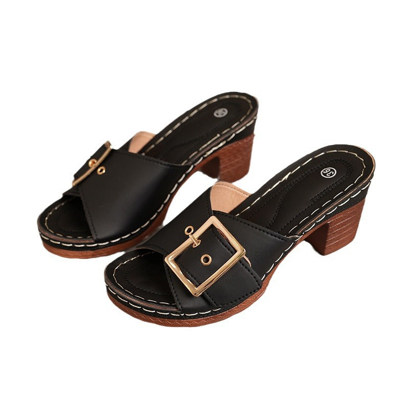 Elegante, bequeme, atmungsaktive, rutschfeste Keilsandalen für Damen