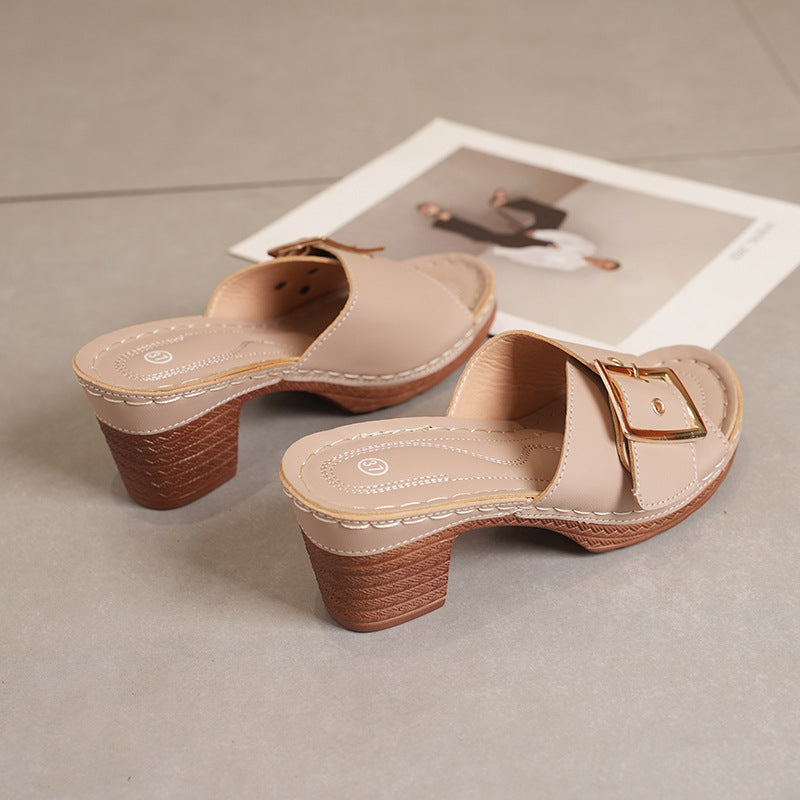 Elegante, bequeme, atmungsaktive, rutschfeste Keilsandalen für Damen