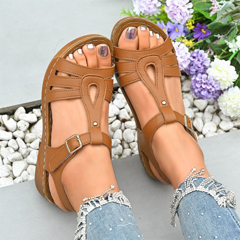 Trendige, bequeme Sandalen aus Leder für Damen