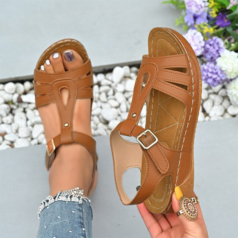 Trendige, bequeme Sandalen aus Leder für Damen