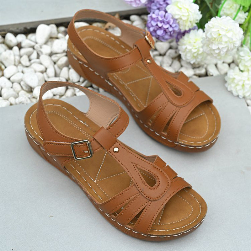 Trendige, bequeme Sandalen aus Leder für Damen