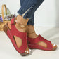 Damen Plateau-Sandalen mit Knöchelriemen