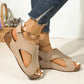 Damen Plateau-Sandalen mit Knöchelriemen