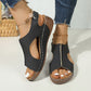 Damen Plateau-Sandalen mit Knöchelriemen