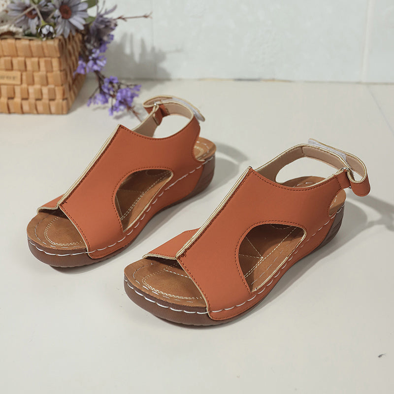 Damen Plateau-Sandalen mit Knöchelriemen