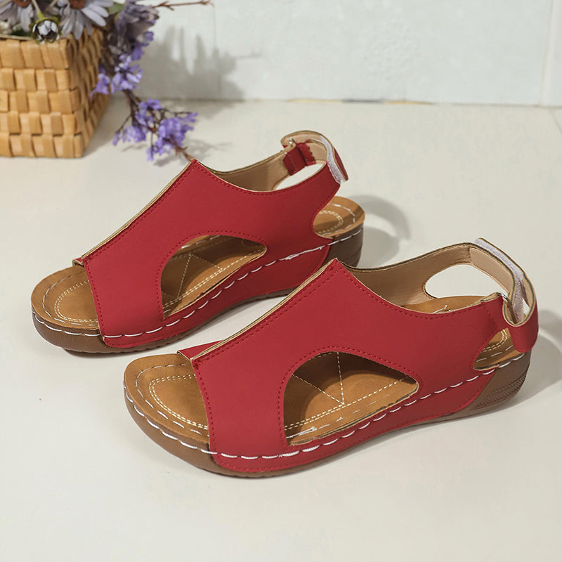 Damen Plateau-Sandalen mit Knöchelriemen