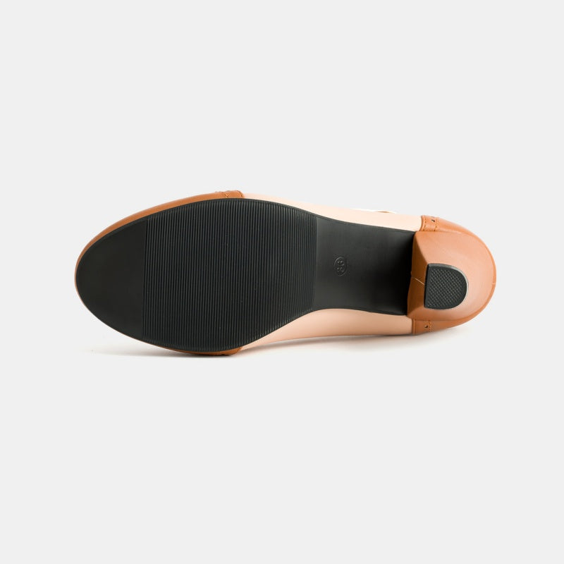 Elegante Mary Jane-Schuhe aus PU-Leder mit klobigem Absatz für Damen