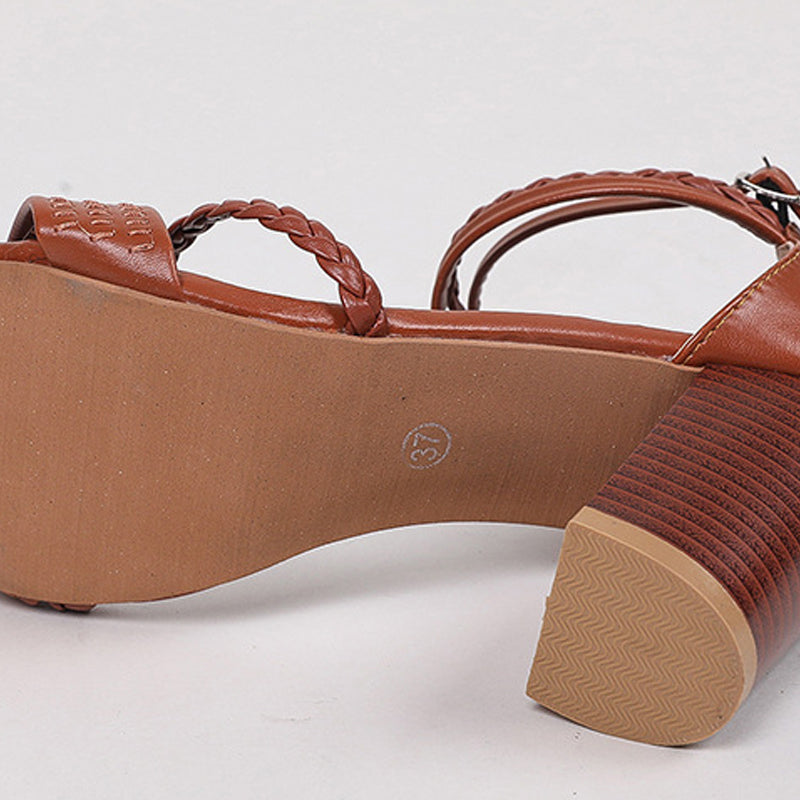 Damen-Sandalen mit hohem Absatz und lässigem Komfort für den Urlaub