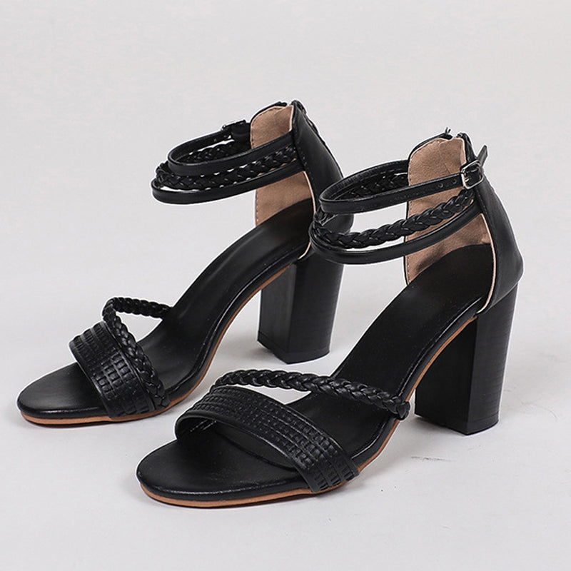 Damen-Sandalen mit hohem Absatz und lässigem Komfort für den Urlaub