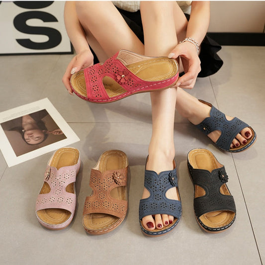 Damenmode Aushöhlen Dicke Sohle Hausschuhe