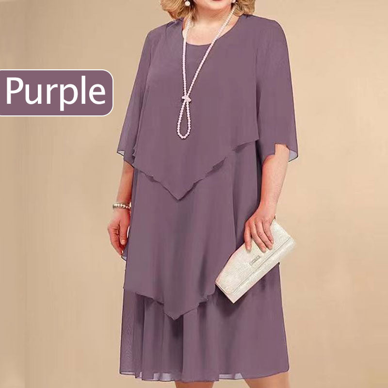 🔥SOMMERANGEBOT - 50% RABATT🔥Midikleid im Lagen-Look in großen Größen