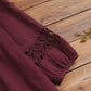 Damenbluse aus Baumwollleinen und Spitze