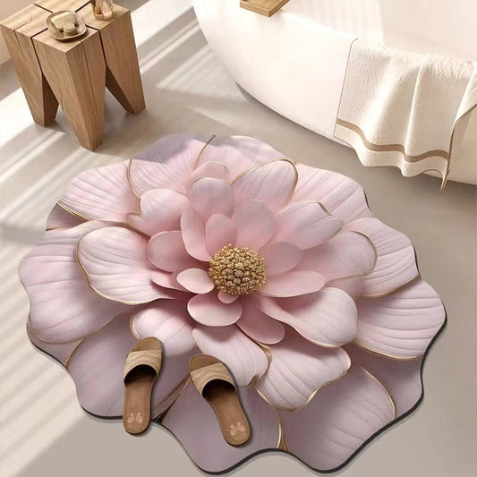 3D-geformte Blume Kieselgur saugfähige Bodenmatte